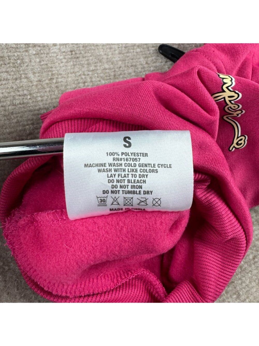 Buc-ee's Happy Camper Dog Cat Hoodie Pink Small Pet Sweatshirt Camp Trailer - Picture 6 of 7